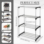 4 Layers Plastic Shoes/Books Rack