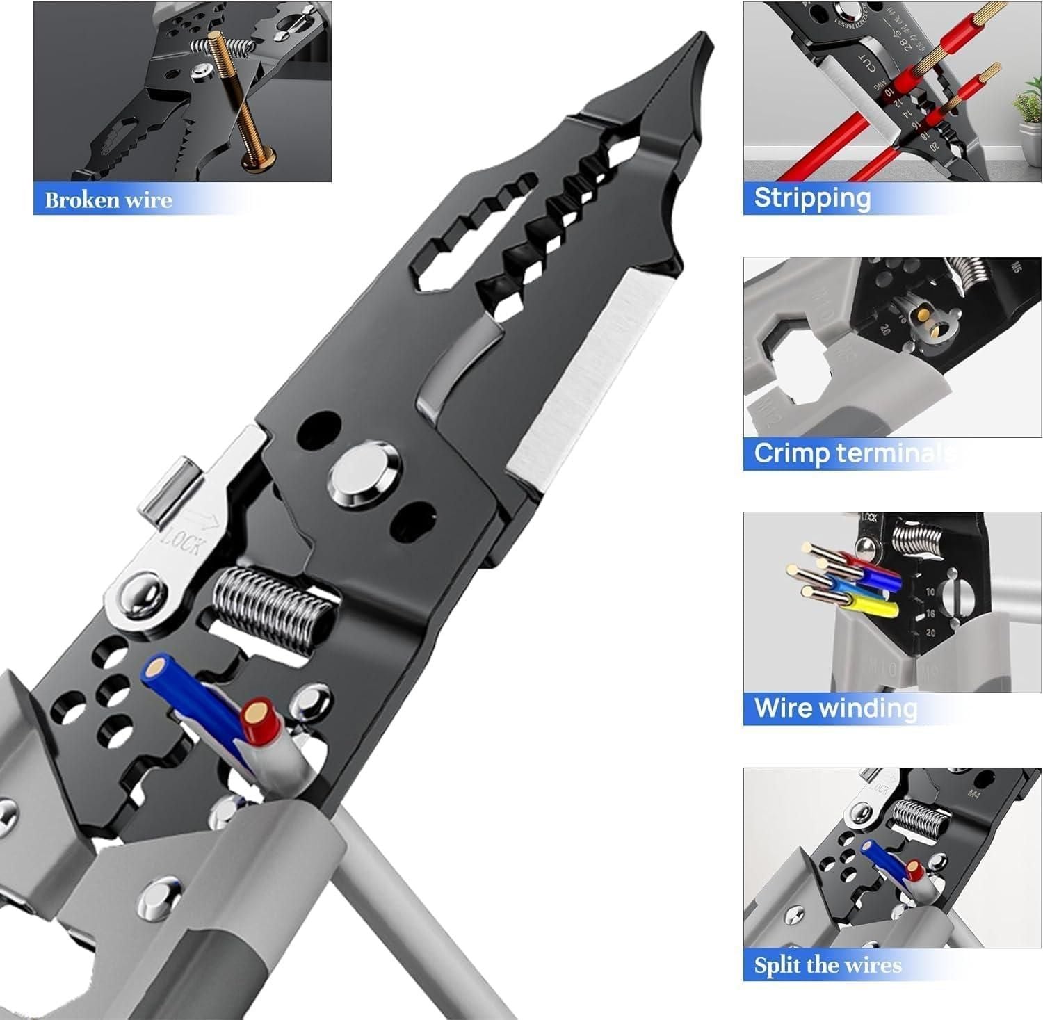 28 In 1 Multifunctional Wire Pliers + Stripper Tool