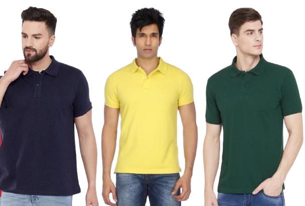 SmartFit Men’s Cotton Matte Polo T-Shirt Pack (Set of 3)