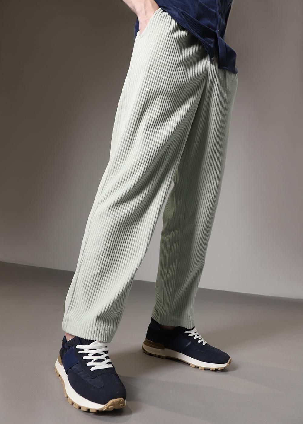 UrbanForm Men’s Caudray Fabric Stylish Pants – Grey