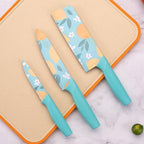 ChefMate 3-Piece Floral Design Stainless Steel Professional Kitchen Knife Set