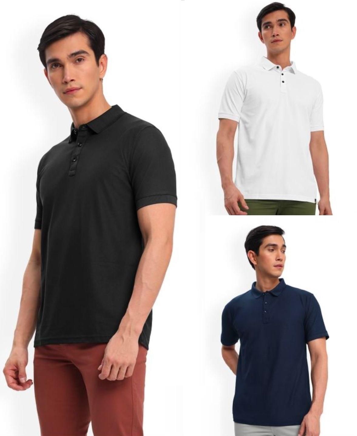 SmartWear Men’s Poly Cotton Polo T-Shirt Pack (Set of 3)