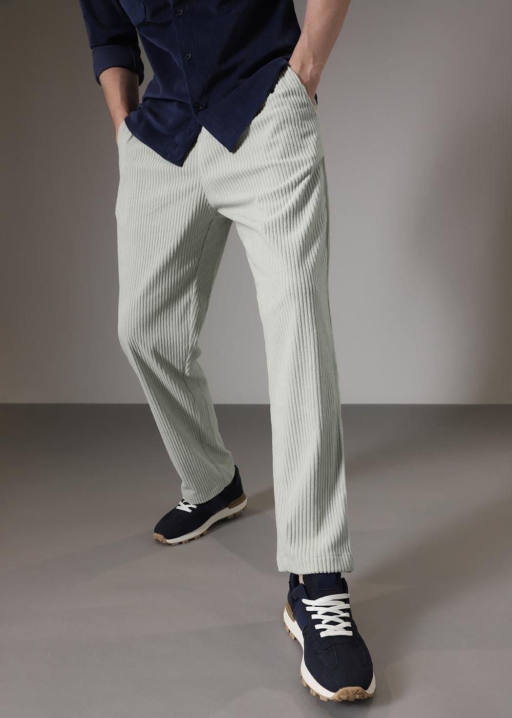 UrbanForm Men’s Caudray Fabric Stylish Pants – Grey