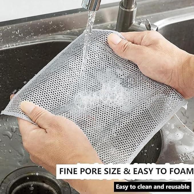 CleanMate Multipurpose Wire Dishwashing Rags – Pack of 10