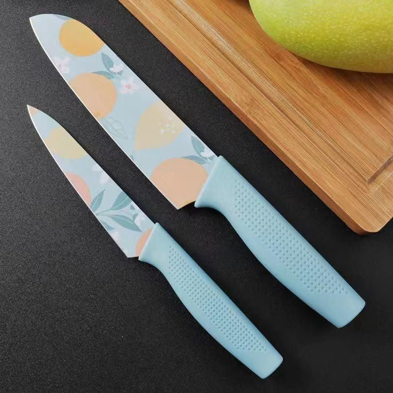 ChefMate 3-Piece Floral Design Stainless Steel Professional Kitchen Knife Set