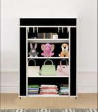 4 Rack Collapsible Wardrobe Cabinet and Shoe Rack
