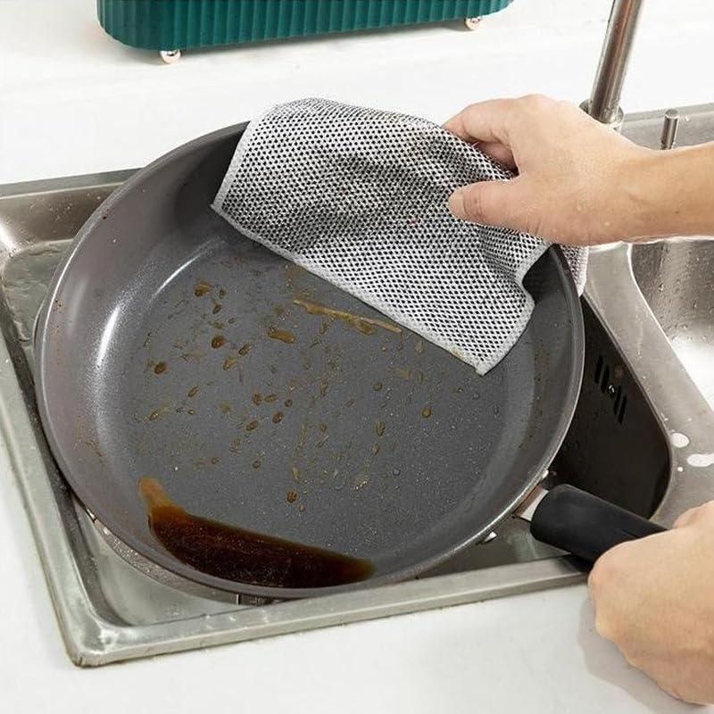 CleanMate Multipurpose Wire Dishwashing Rags – Pack of 10